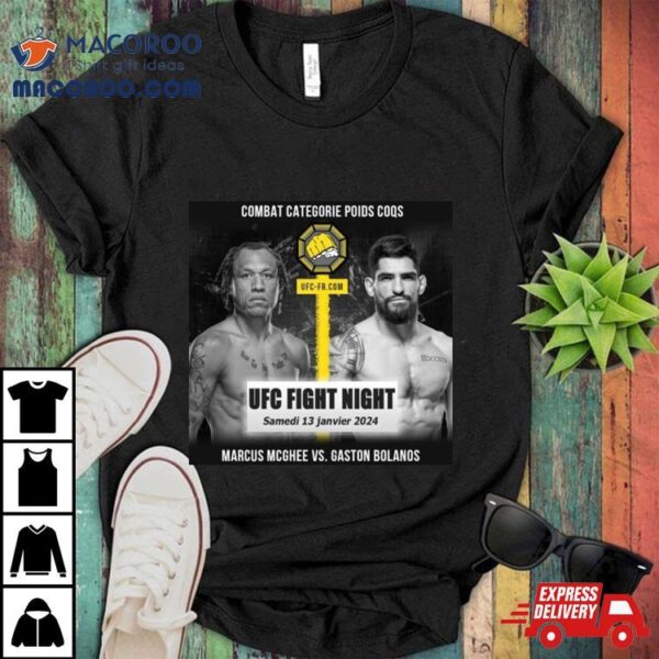 Marcus Mcghee Vs Gaston Bolanos Ufc Jan 13 2024 Shirt