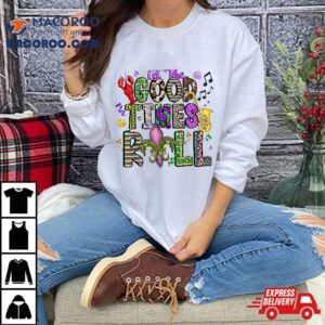 Mardi Gras Let The Good Times Roll Alligator Fleur De Lis Tshirt