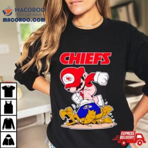 Mario Chiefs Stomps On Baltimore Ravens Football Tshirt