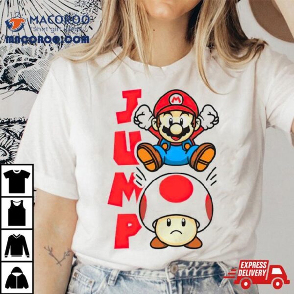 Mario Jumping On Toad Shirt