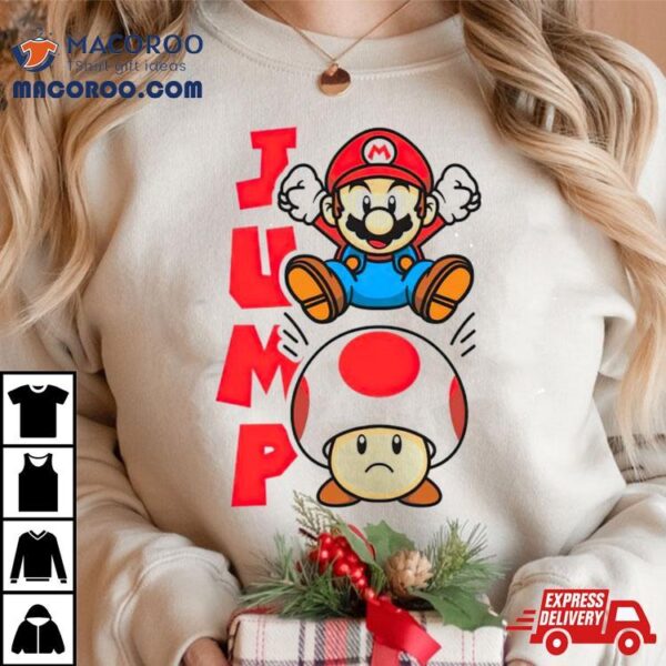 Mario Jumping On Toad Shirt