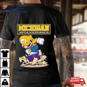 Mario Michigan Wolverines Stomp On Washington Huskies Tshirt