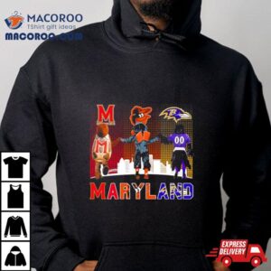 Maryland Sports Teams Mascots Maryland Terrapins, Baltimore Orioles And Baltimore Ravens Champions Shirt