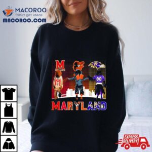 Maryland Sports Teams Mascots Maryland Terrapins Baltimore Orioles And Baltimore Ravens Champions Tshirt