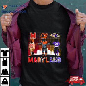 Maryland Sports Teams Mascots Maryland Terrapins Baltimore Orioles And Baltimore Ravens Champions Tshirt