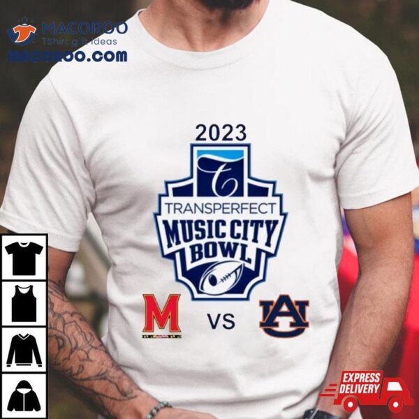 Maryland Terryland Terrapins Vs Auburn Tigers 2023 Transperfect Music City Bowl Shirt