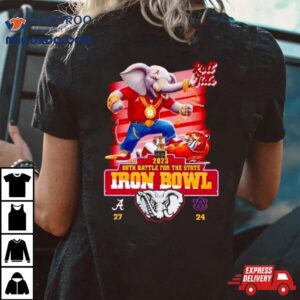 Mascot 2023 88th Battle For The State Iron Bowl Alabama Crimson Tide 27 24 Auburn Tigers T Shirt