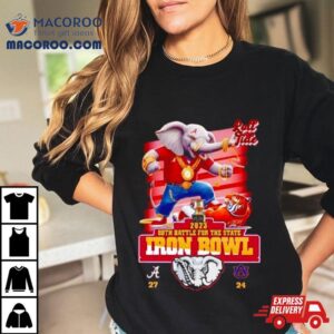 Mascot 2023 88th Battle For The State Iron Bowl Alabama Crimson Tide 27 24 Auburn Tigers T Shirt