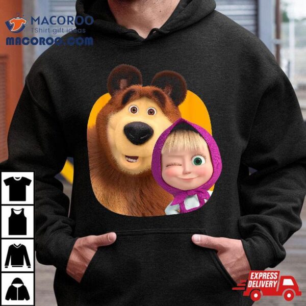 Masha And The Bear Duo Together Orange Shirt