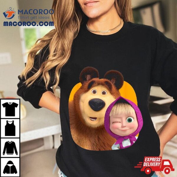 Masha And The Bear Duo Together Orange Shirt