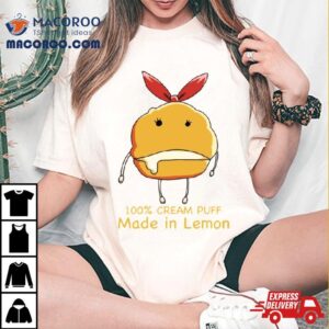 Mashle Anime Made In Lemon Irvine Cream Puff Plush Lucky Charm Tshirt