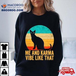 Me And Karma Vibe That Lazy Cat Vintage Tshirt