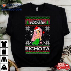 Mermaid Santa’s Favorite Bichota Ugly Christmas Shirt