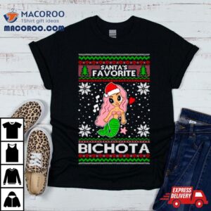 Mermaid Santa S Favorite Bichota Ugly Christmas Tshirt