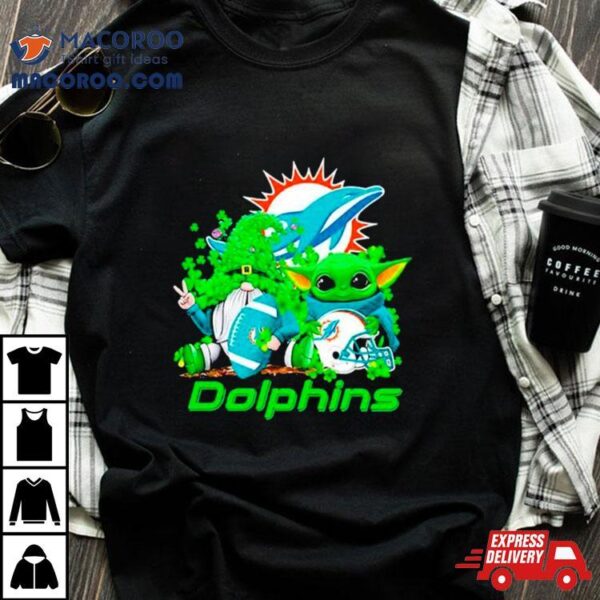 Miami Dolphins Baby Yoda Happy St.patrick’s Day Shamrock Shirt