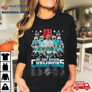 Miami Dolphins Football Afc East Division Champions Signatures Tshirt