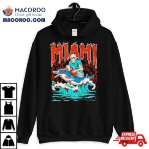 Miami Skeleton Riding Dolphin Shirt