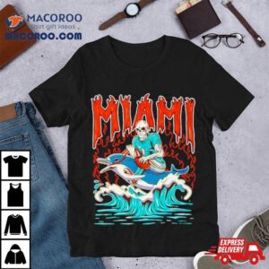 Miami Skeleton Riding Dolphin Shirt