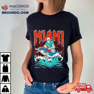 Miami Skeleton Riding Dolphin Tshirt