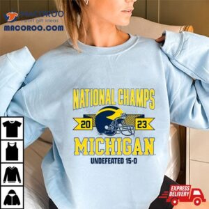 Michigan Football National Champions Arched Helmet Shirt