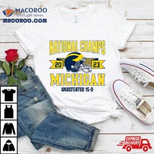Michigan Football National Champions Arched Helme Tshirt