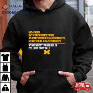 Michigan Football Winningest Program National Champs Shirt