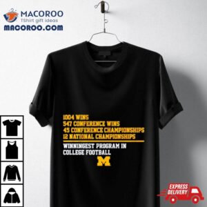 Michigan Football Winningest Program National Champs Shirt