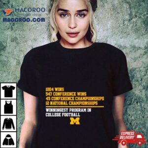 Michigan Football Winningest Program National Champs Tshirt