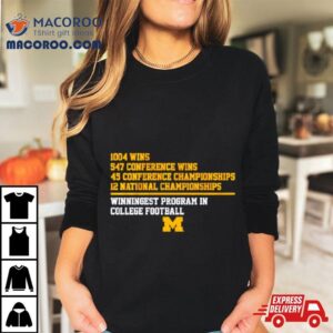 Michigan Football Winningest Program National Champs Tshirt