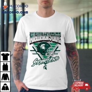 Michigan State Spartans Helmet Triangle Vintage Shirt