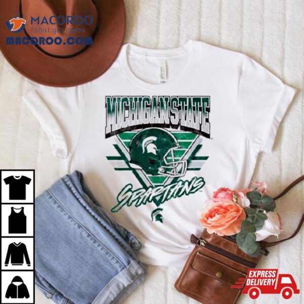 Michigan State Spartans Helmet Triangle Vintage Shirt