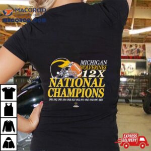 Michigan Wolverines Time Football National Champions Tshirt