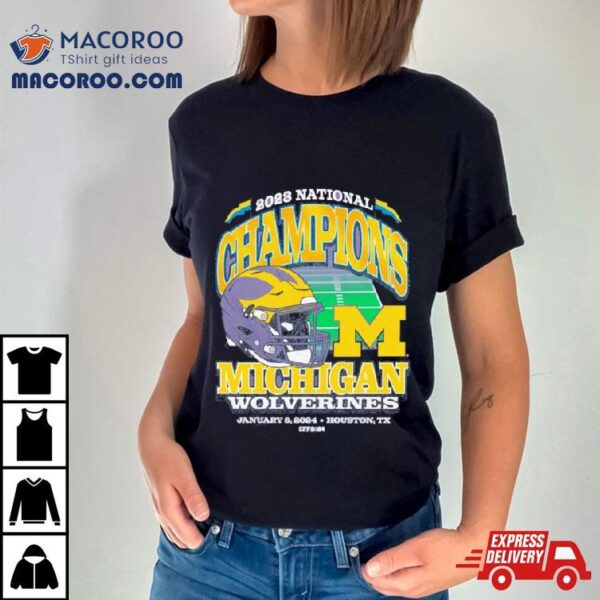 Michigan Wolverines 2023 Cfp National Champions ’47 Franklin Helmet Shirt