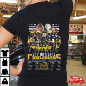 Michigan Wolverines College Football Playoff National Champions Signatures Tshirt