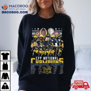 Michigan Wolverines College Football Playoff National Champions Signatures Tshirt