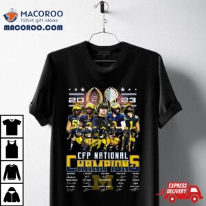 Michigan Wolverines College Football Playoff National Champions Signatures Tshirt