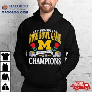 Michigan Wolverines Cfp Semifinal Rose Bowl Champions Retro Tshirt