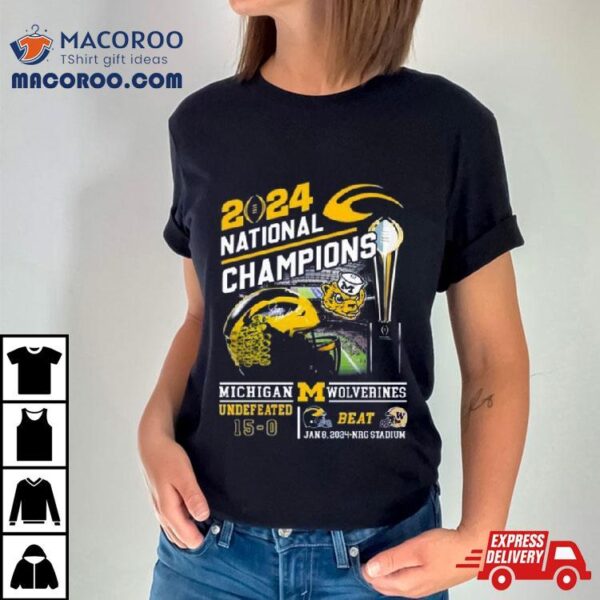 Michigan Wolverines 2024 National Champions Go Blue Beat Huskies Shirt