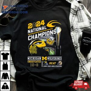 Michigan Wolverines National Champions Go Blue Beat Huskies Tshirt