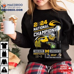 Michigan Wolverines National Champions Go Blue Beat Huskies Tshirt