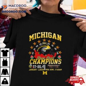 Michigan Wolverines Time Rose Bowl Champions Tshirt