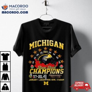 Michigan Wolverines Time Rose Bowl Champions Tshirt