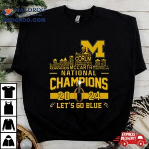 Michigan Wolverines City Players Names 2024 College Football National Champions Shirt