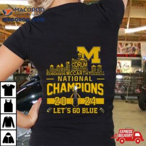 Michigan Wolverines City Players Names College Football National Champions Tshirt