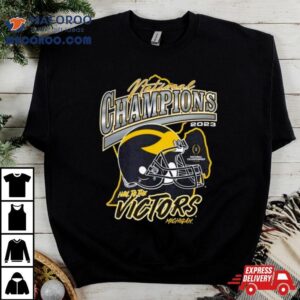 Michigan Wolverines College Football Playoff 2023 National Champions State Outline Franklin T Shirt