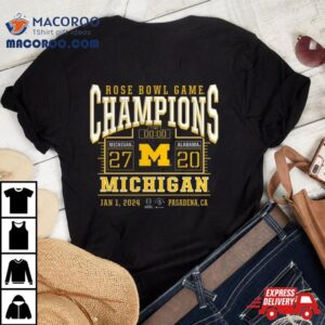 Michigan Wolverines College Football Playoff Rose Bowl Champions Score Tshirt