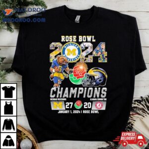 Michigan Wolverines Football Rose Bowl Champions Victory Alabama Tshirt