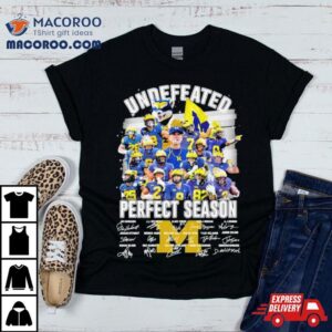 Michigan Wolverines Football 2024 Undefeated Perfect Season Champions Signatures Shirt