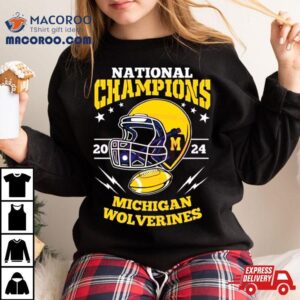 Michigan Wolverines Football Helmet National Champions Tshirt