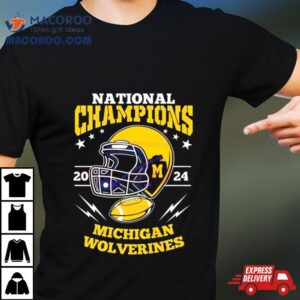 Michigan Wolverines Football Helmet National Champions Tshirt